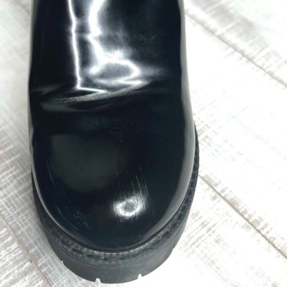 Halston Vegan Leather Heeled Platform Chelsea Boots - Size 8 - Picture 2 of 11